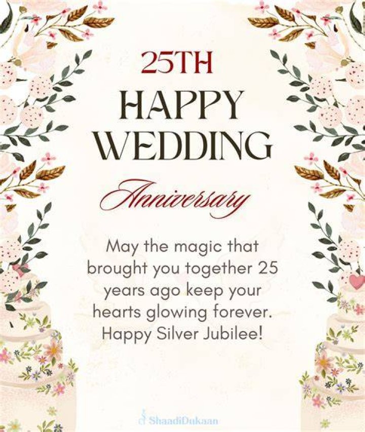 25th Wedding Anniversary Wishes Images, Quotes and Messages The