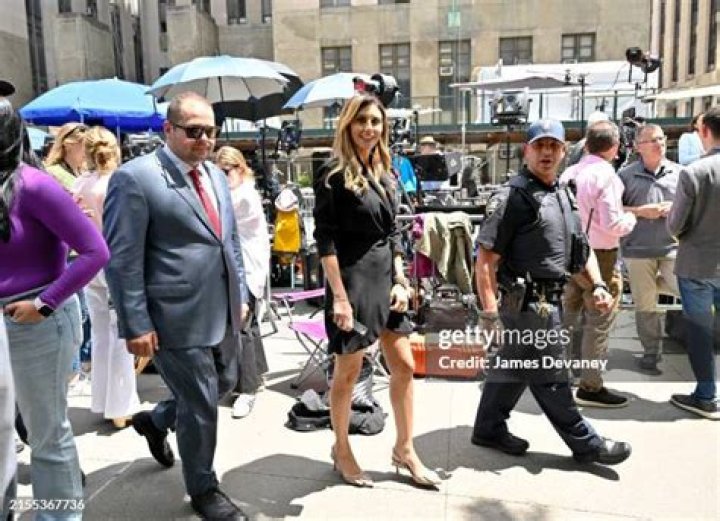 Alina Habba outside courthouse Trump has 'given up his good life to