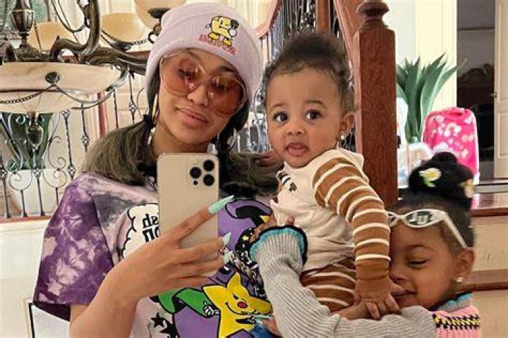 Cardi B Snaps Sweet Mirror Selfie with Son Wave and Daughter Kulture