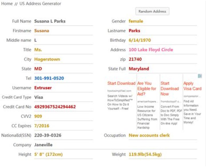 Fake Address Generator All Over The World Home