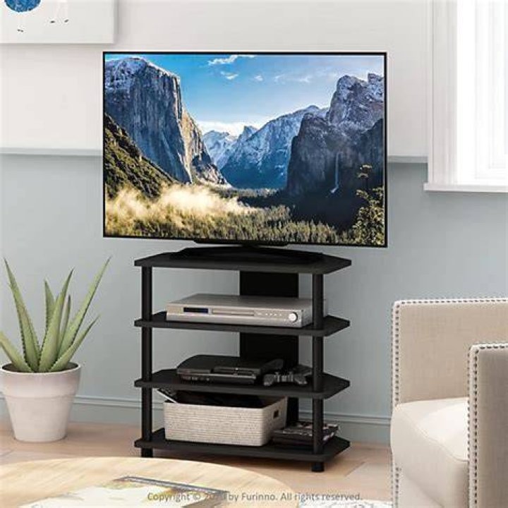 Furinno TurnNTube Easy Assembly 4Tier Petite TV Stand, Columbia