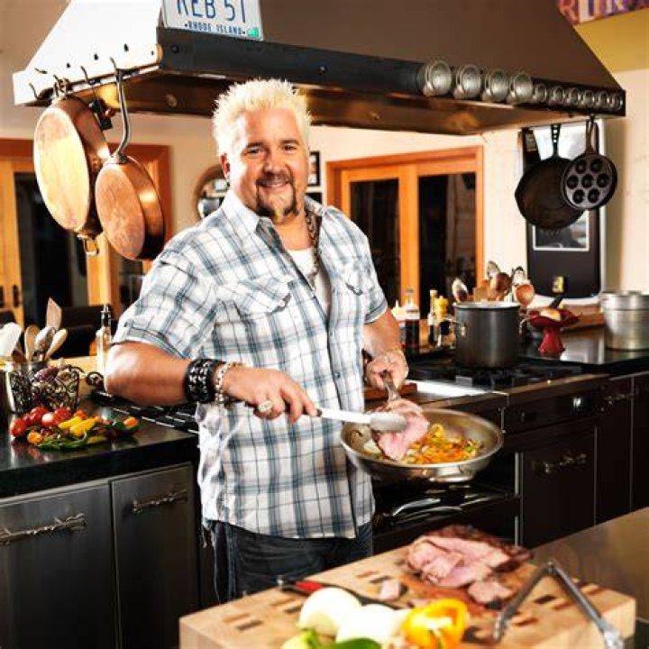 Guy Fieri, a chef who hosts a show about diners, says he rarely eats