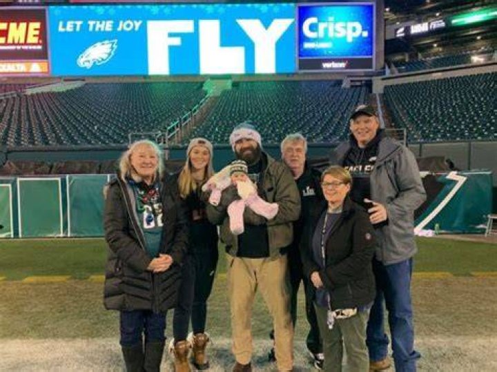 Jason Kelce Daughter Hiking Football Wyatt Kelce Imitating Father