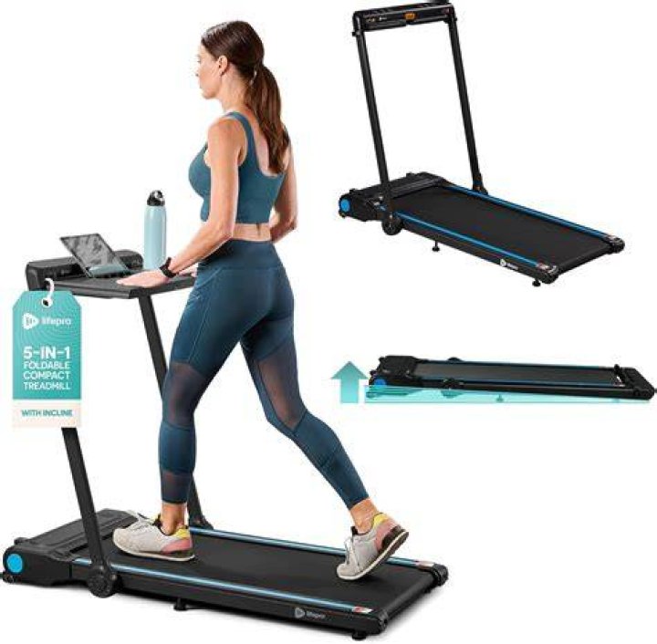 LifePro Compact Foldable Treadmill for People 5' 4"" & Under. Mini