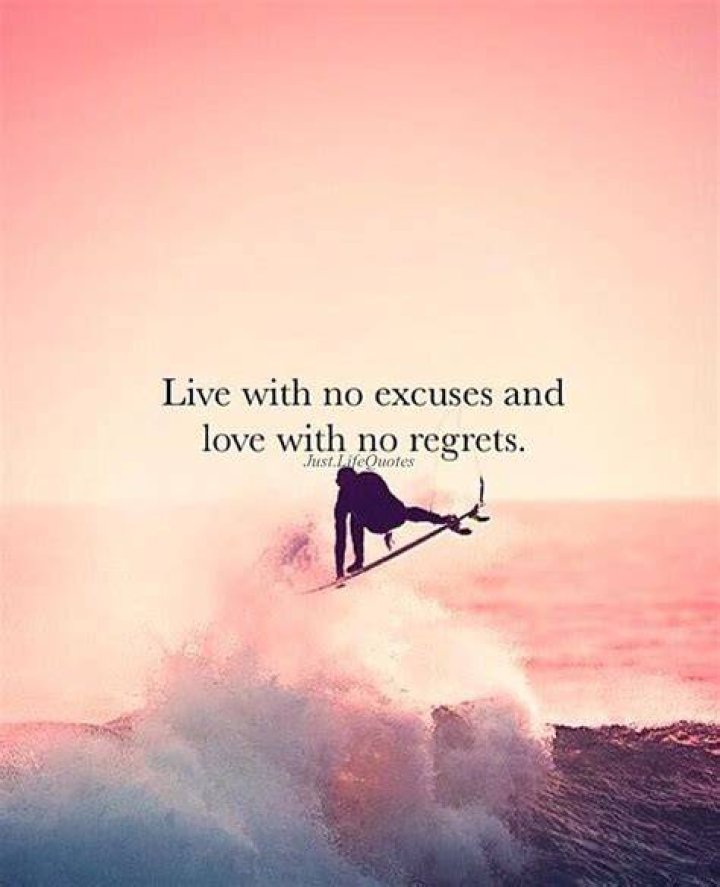 Live with no regrets Love with no limits. on We Heart It Regret