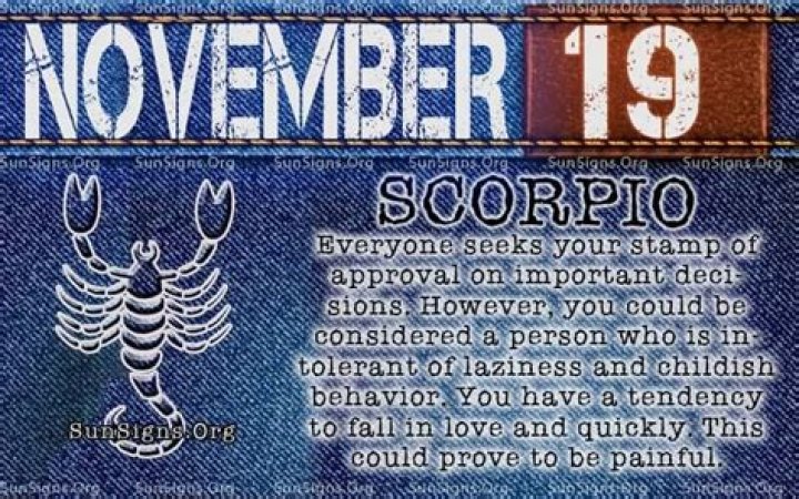 November 19 Zodiac (Scorpio) Birthday Personality, Birthstone