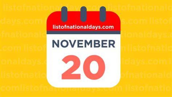 NOVEMBER 20TH National Holidays,Observances & Famous Birthdays