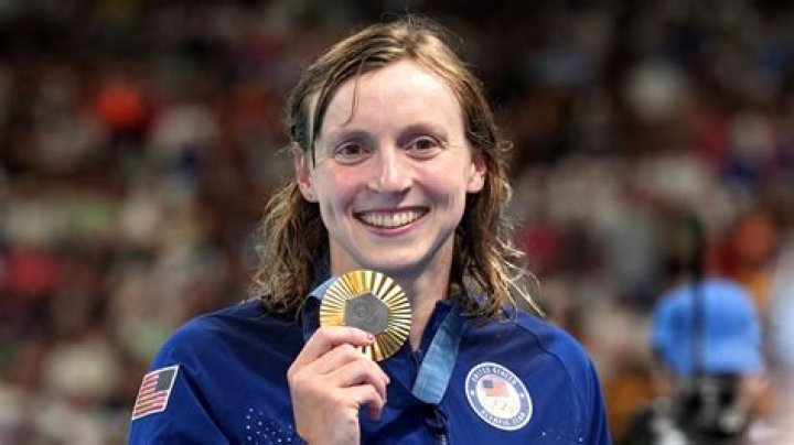 Olympic Swimmer Katie Ledecky Throws Out the First Pitch! Photo