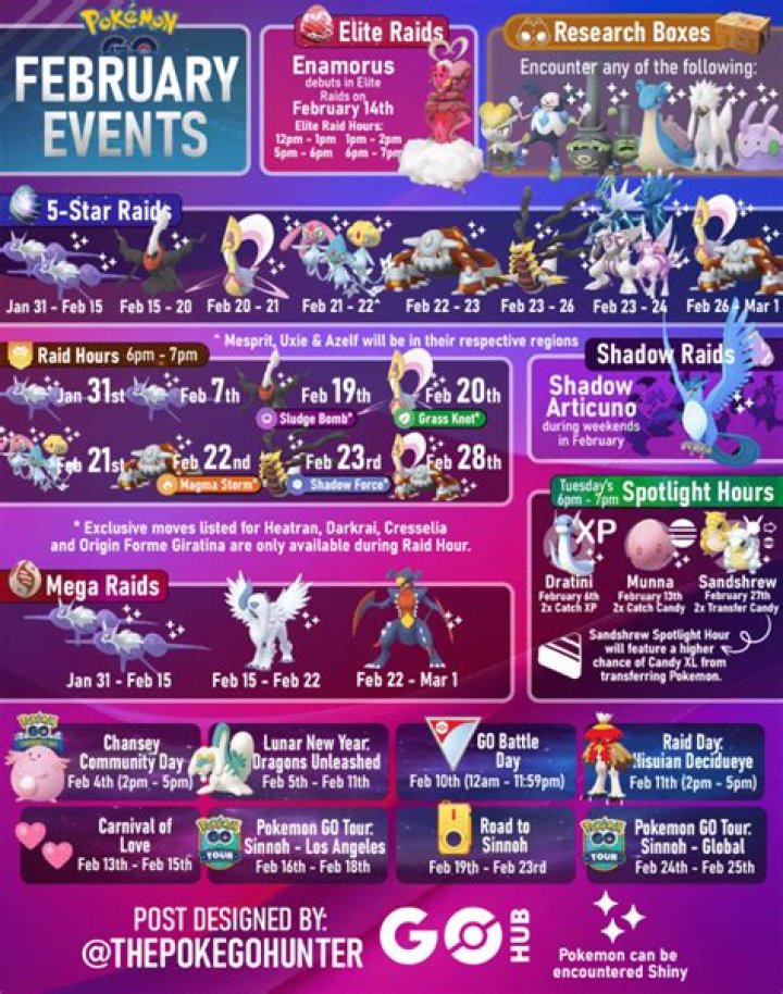 Raids February 2024 Pokemon Go Berna Cecilia