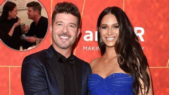 Robin Thicke is engaged to April Love Geary See the sweet proposal