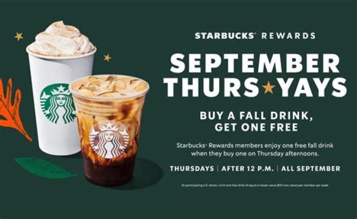 Starbucks BOGO Fall Drinks Enjoy Free Drinks Every Thursday in