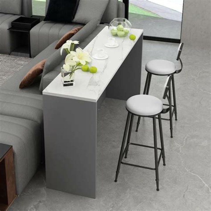 Table rectangulaire hauteur bar en panneau lamin&eacute; Alex Amisco