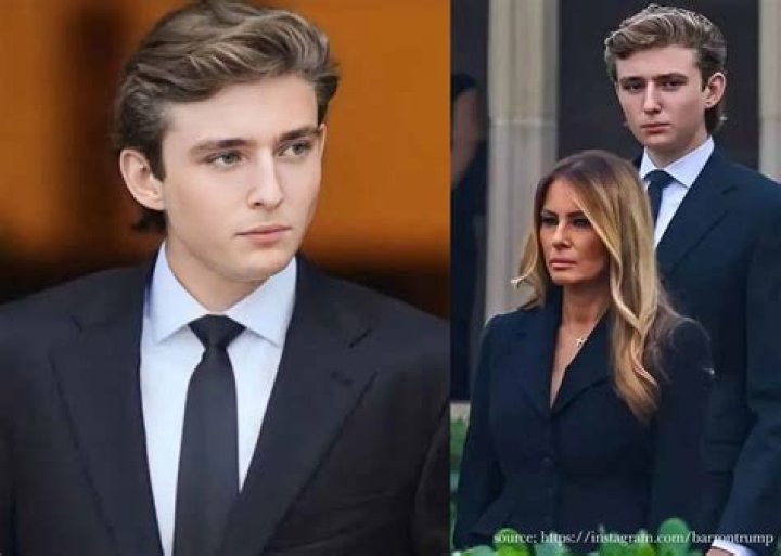 Tajemniczy syn Donalda Trumpa pojawił się na pogrzebie. Górował nad
