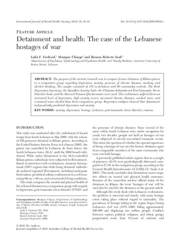 The Detainment Of Hostages At Avinatan: A Comprehensive View
